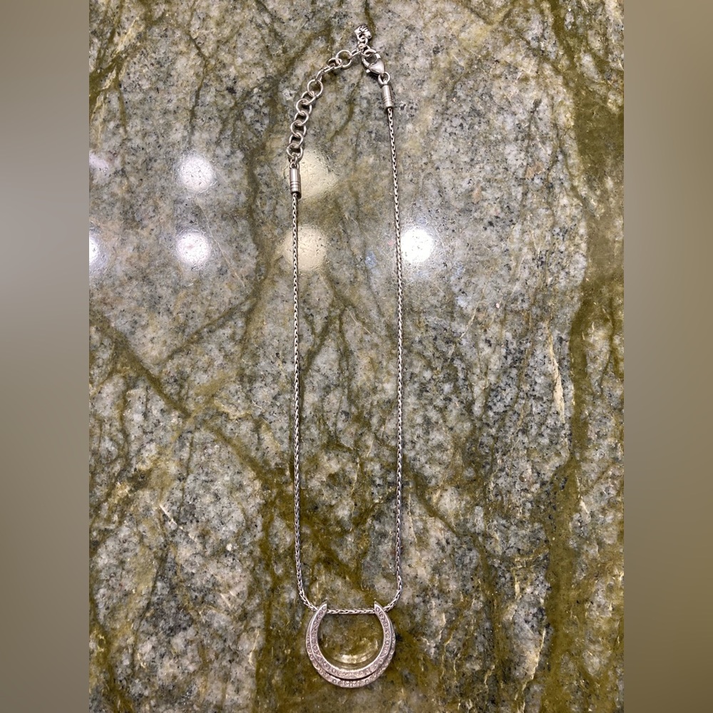 Brighton Crescent Moon Silver Necklace